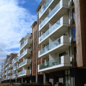 Commercial glass railings